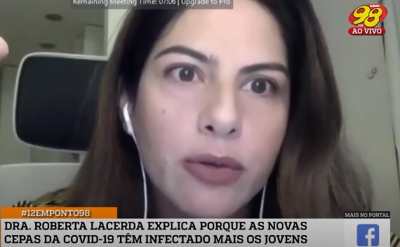 Roberta Lacerda: lockdown aumenta disseminação da nova cepa da Covid