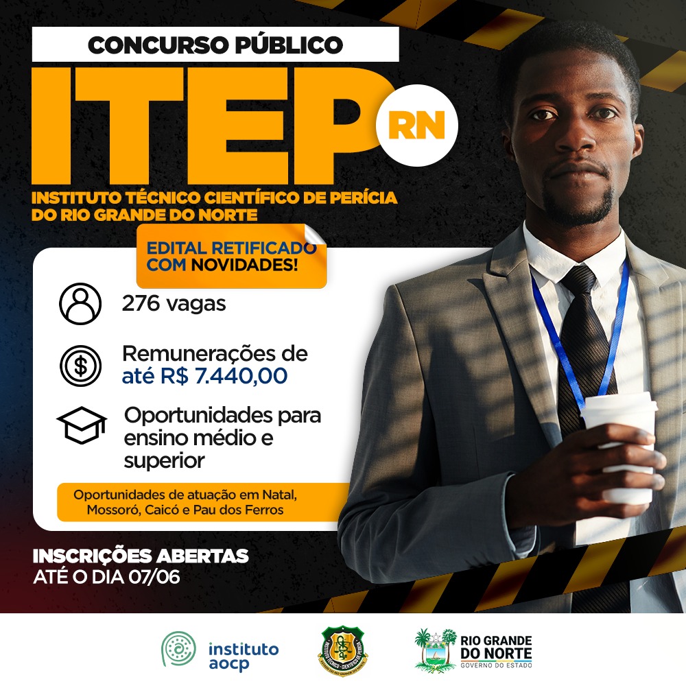 Concurso do Itep tem edital retificado; veja as mudanças