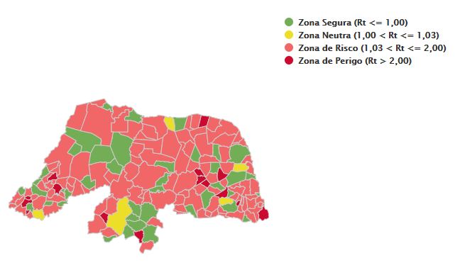 RN tem 121 municípios em risco ou zona de perigo para covid-19; veja lista