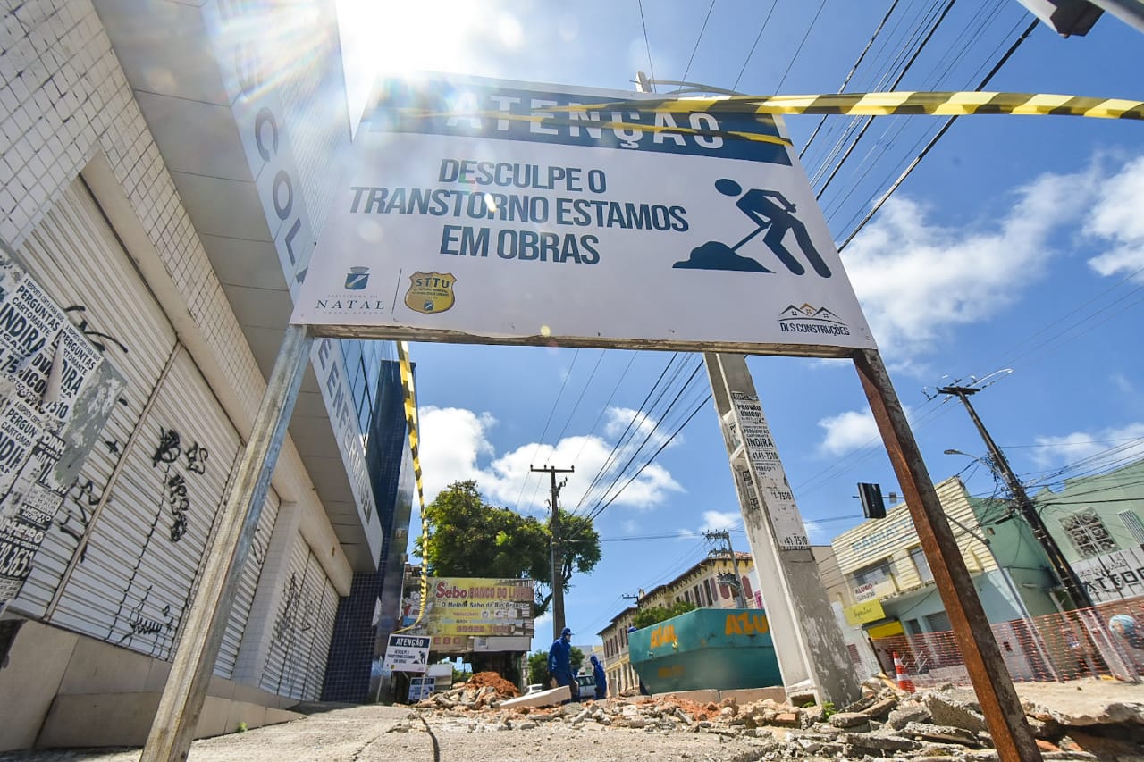 Prefeitura de Natal inicia obra de acessibilidade das calçadas da Av. Rio Branco