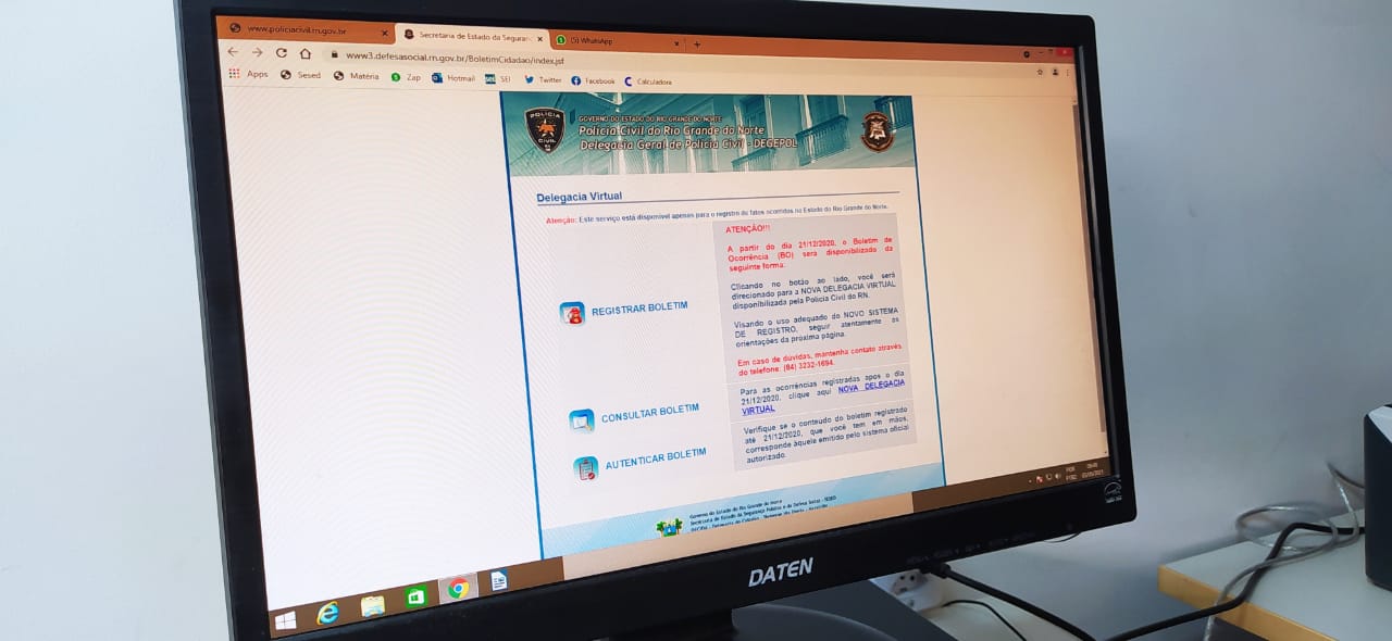 Em 4 meses, Delegacia Virtual do RN soma mais de 23 mil registros; veja com usar