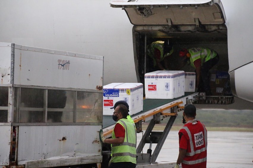 Rio Grande do Norte recebe 7.020 doses de vacinas da Pfizer