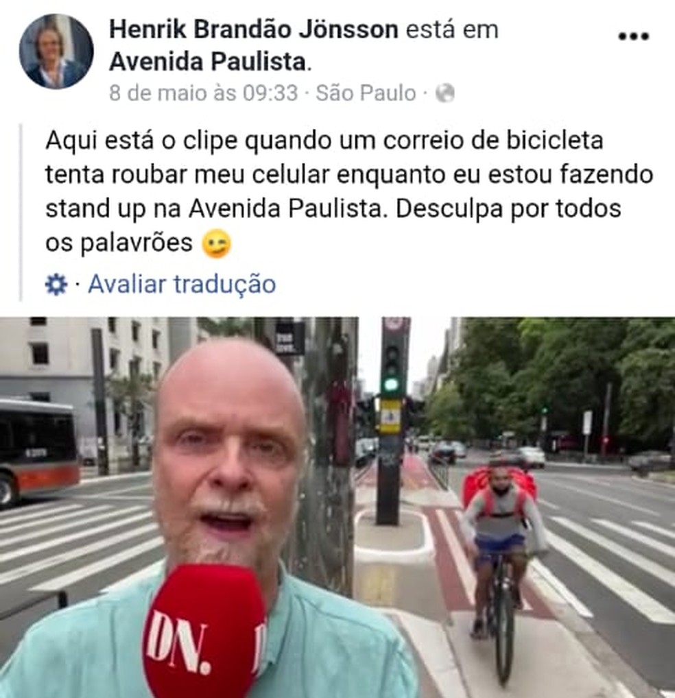 VÍDEO: Jornalista sueco sofre tentativa de assalto enquanto gravava vídeo em SP
