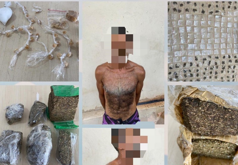 PM prende suspeito flagrado com mais de 100 porções de maconha e 84 de cocaína