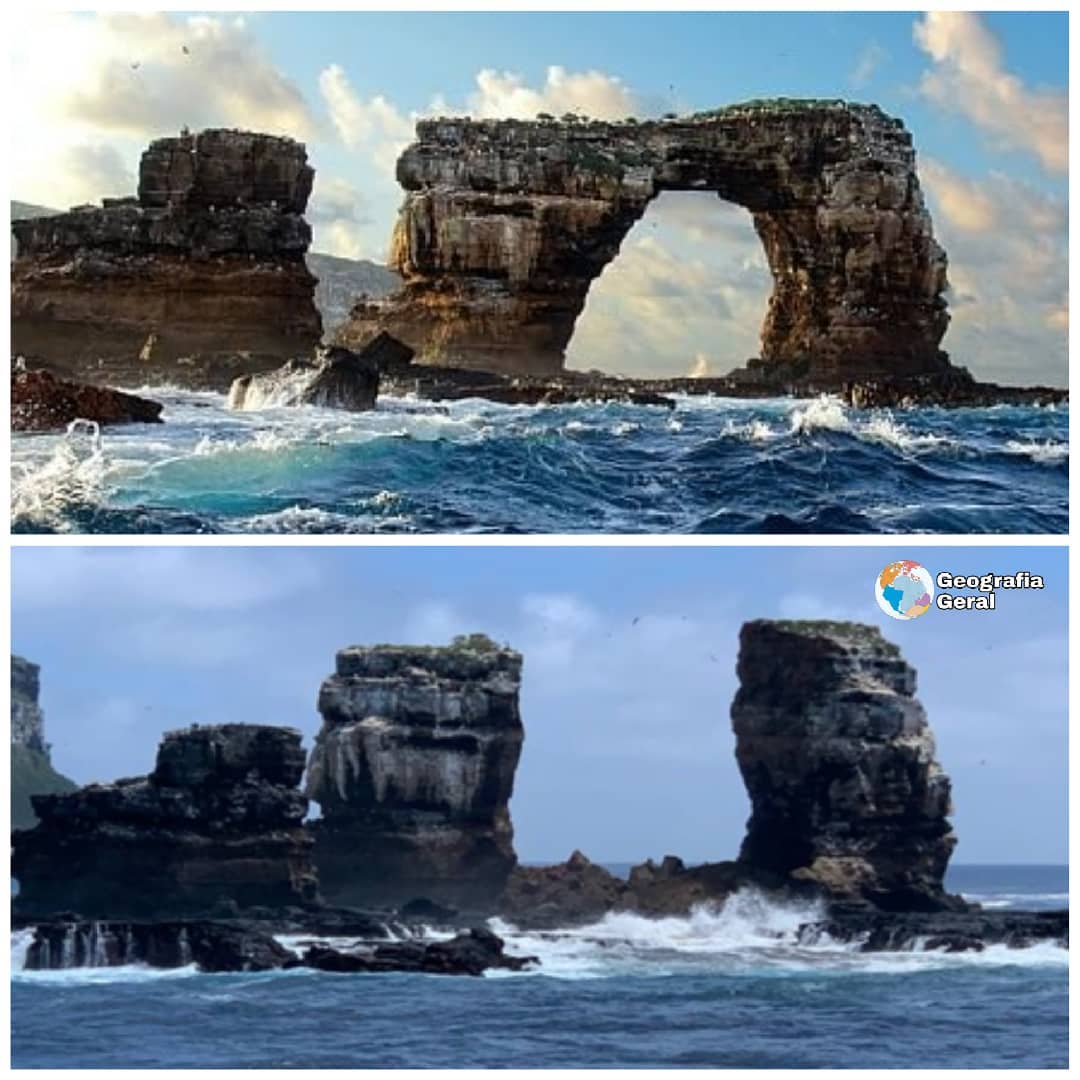 Ponto turístico mundialmente conhecido desaba no mar