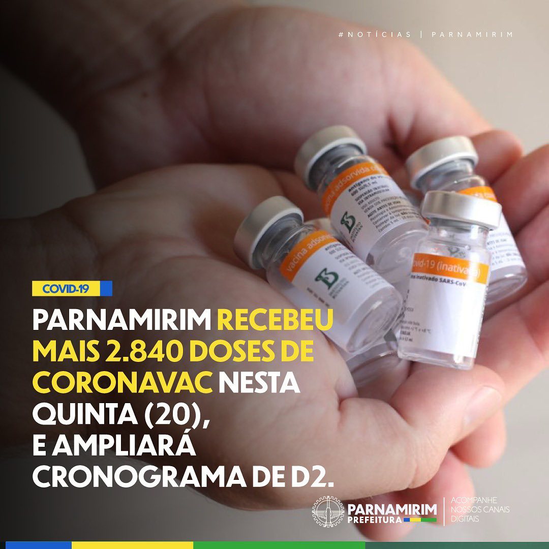 Parnamirim irá vacinar todos que estão com dose atrasada da Coronavac
