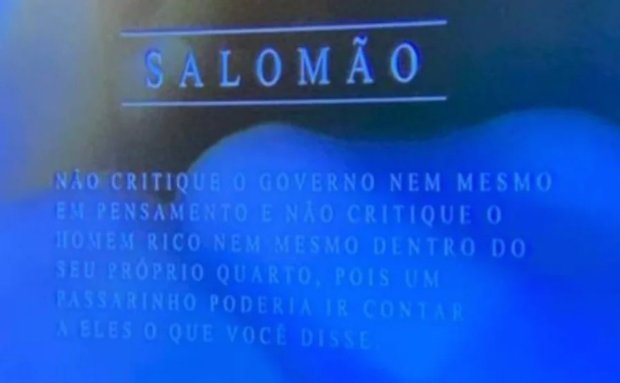 Aliada de Bolsonaro, SBT exibe trecho da Bíblia que diz para não criticar governo