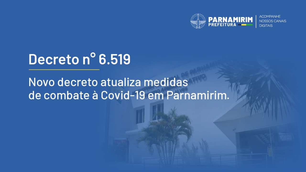 Novo decreto atualiza medidas de combate à Covid-19 em Parnamirim
