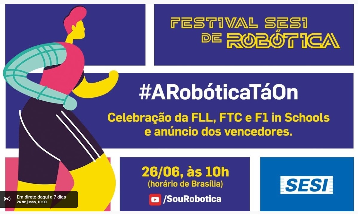Festival SESI de Robótica terá premiação on-line no dia 26 de junho