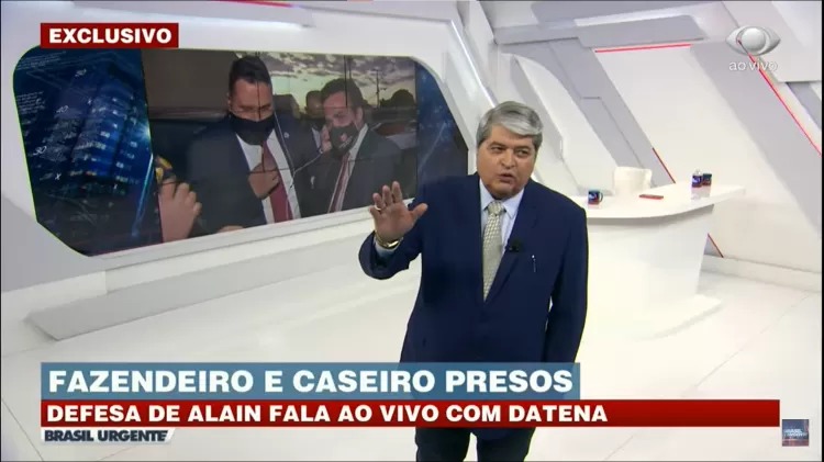 Datena se irrita com advogado do caso Lázaro durante entrevista