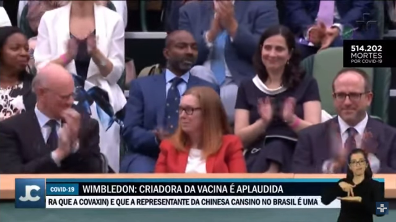 VÍDEO: Líder das pesquisas da vacina de Oxford é ovacionada em Wimbledon