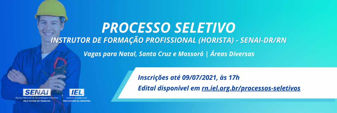 Inscrições para instrutor dos cursos do SENAI-RN prosseguem até sexta-feira