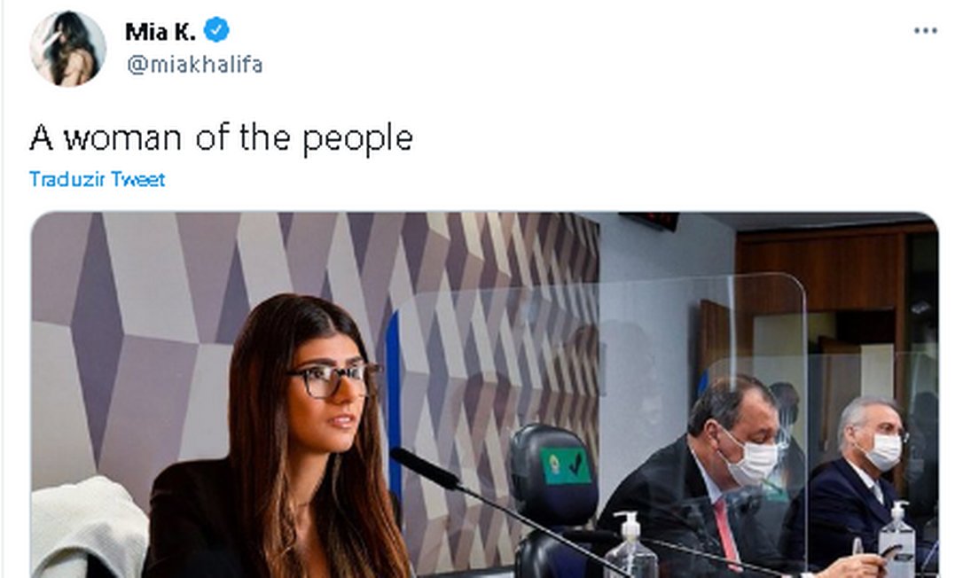 Ex-atriz pornô manda recado para senador da CPI da Covid: 'Estou a caminho'