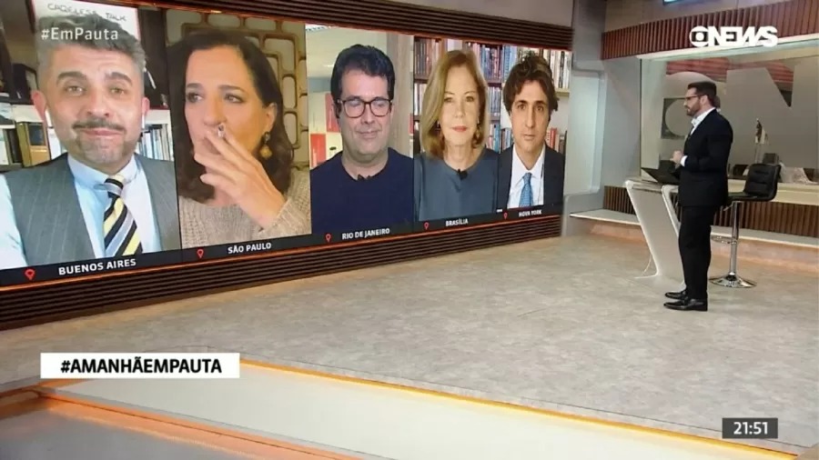 Jornalista da GloboNews fuma ao vivo durante jornal: 'Sinal tinha caído'