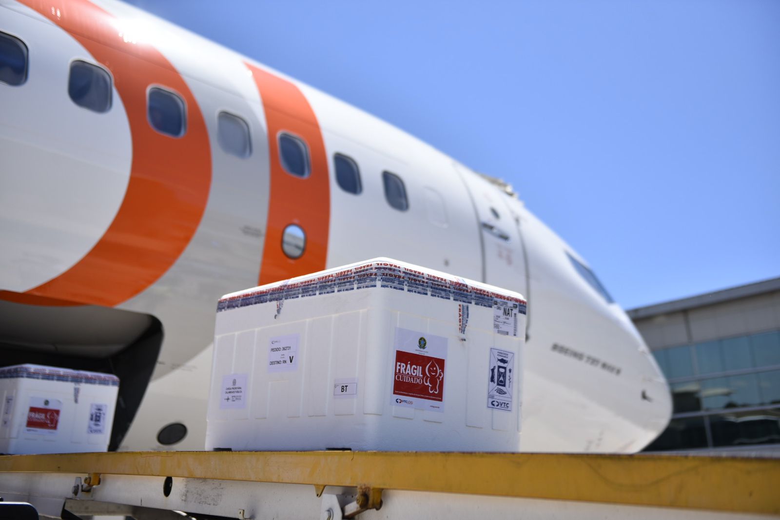 RN recebe mais 95 mil doses de vacinas contra a Covid-19