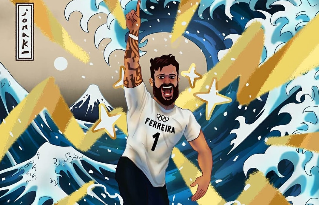 Artista potiguar faz ilustrações de atletas destaques do Brasil nos Jogos Olímpicos
