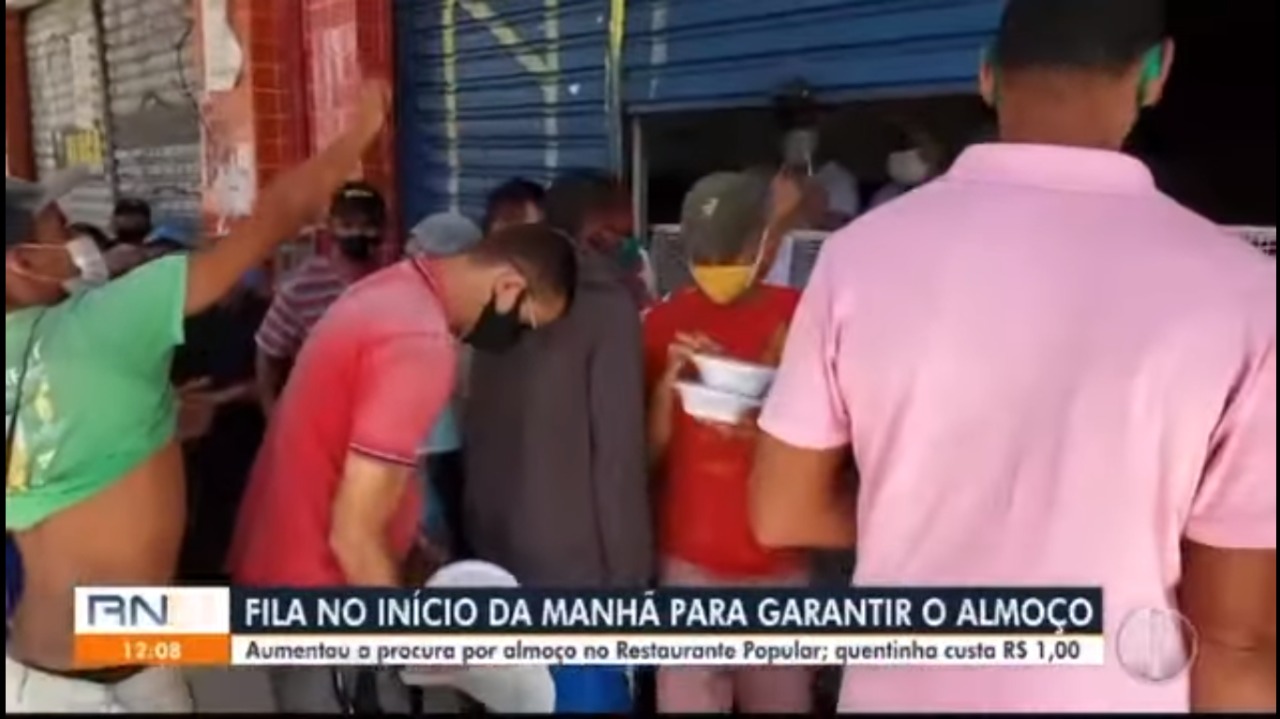 VÍDEO: Número insuficiente de refeições causa fila já no início da manhã em restaurante popular