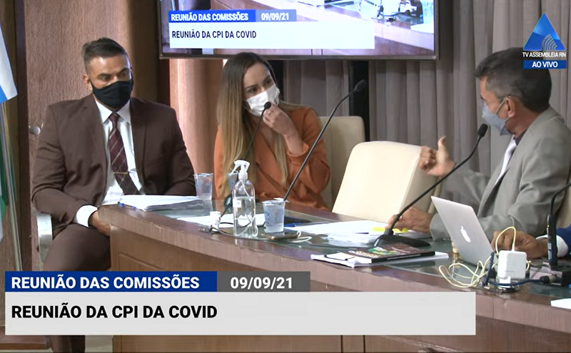 Assista ao vivo aos depoimentos desta quinta-feira (9) na CPI da Covid do RN