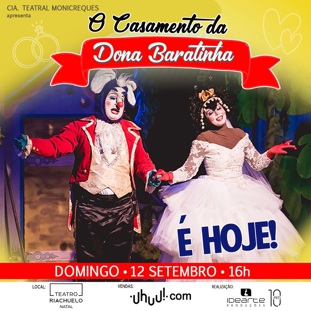 Teatro Riachuelo traz espetáculo "O Casamento de Dona Baratinha"