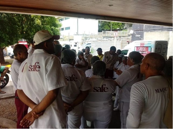 Trabalhadores terceirizados da saúde que prestam serviço em hospitais do Estado entram em greve