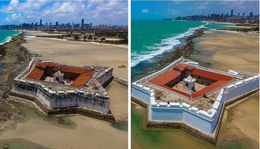 Fotos mostram 'antes e depois' da reforma do Forte dos Reis Magos; veja