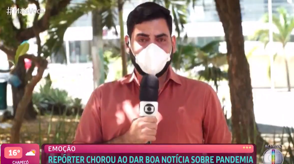 VÍDEO: Repórter da afiliada da Globo no RN se emociona ao vivo com notícia sobre a pandemia e viraliza; assista
