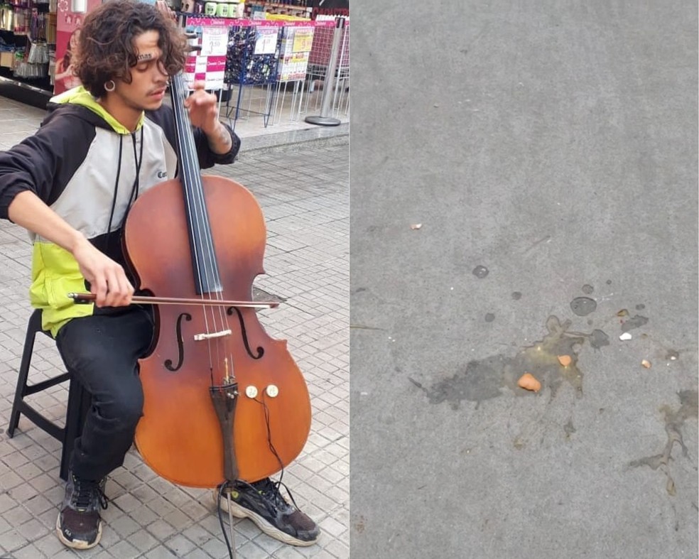 Após ser atacado com ovos ao tocar na rua para alimentar filho de um ano, artista ganha bolsa de estudos