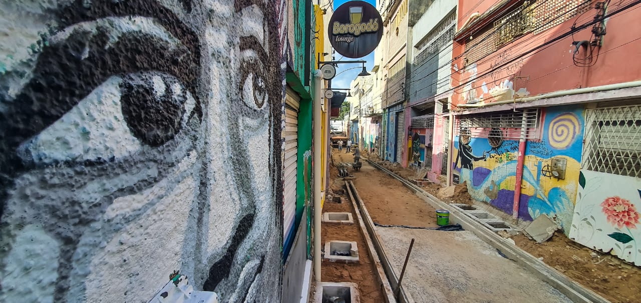 Requalificação do Beco da Lama chega a 80% e previsão de entrega é novembro