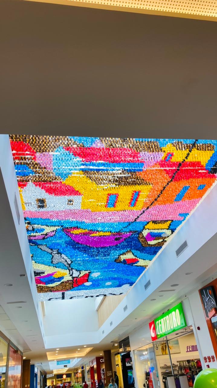 Intervenção visual de obra de Dorian Gray do acervo do Sesc é destaque em shopping de Natal