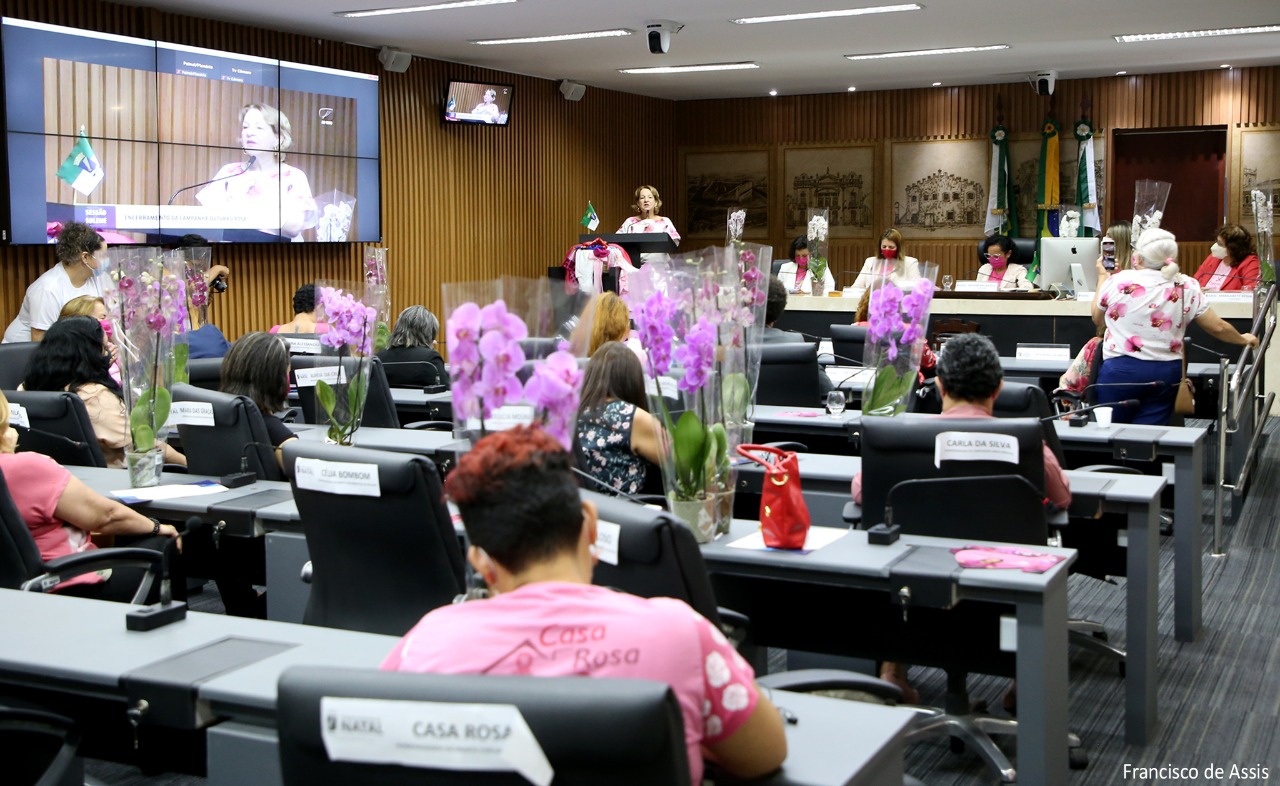 Câmara homenageia de Natal mulheres e entidades no encerramento do Outubro Rosa