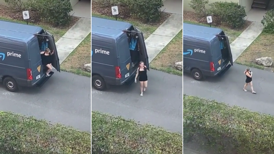 VÍDEO: Motorista da Amazon é demitido após mulher ser flagrada saindo pelos fundos de carro