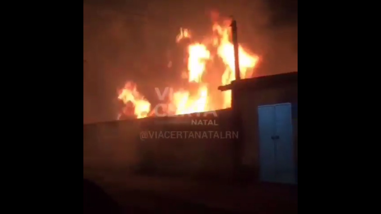 VÍDEO: Incêndio atinge escola em Natal; assista