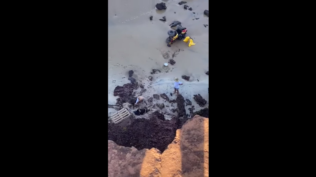 VÍDEO: Turista cai do chapadão de Pipa durante passeio de quadriciclo