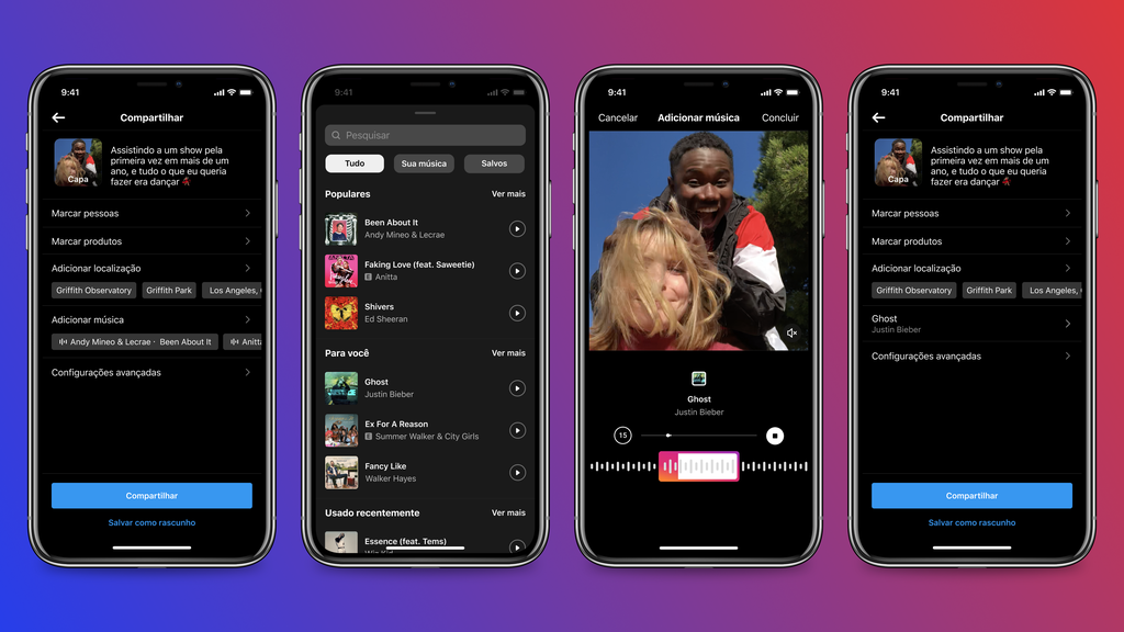 Instagram agora permite incluir música em posts no feed; saiba como utilizar o recurso