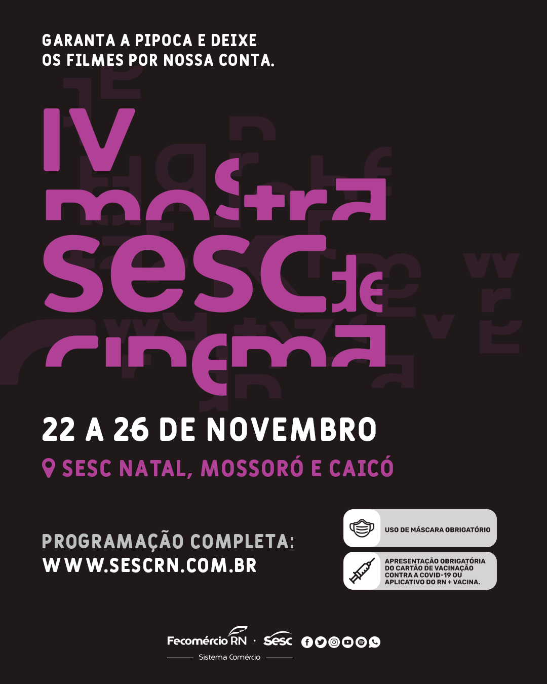 Mostra Sesc de Cinema exibirá treze filmes potiguares