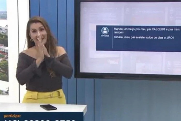 VÍDEO: Âncora da Globo comete gafe e manda beijo para parte íntima de fã