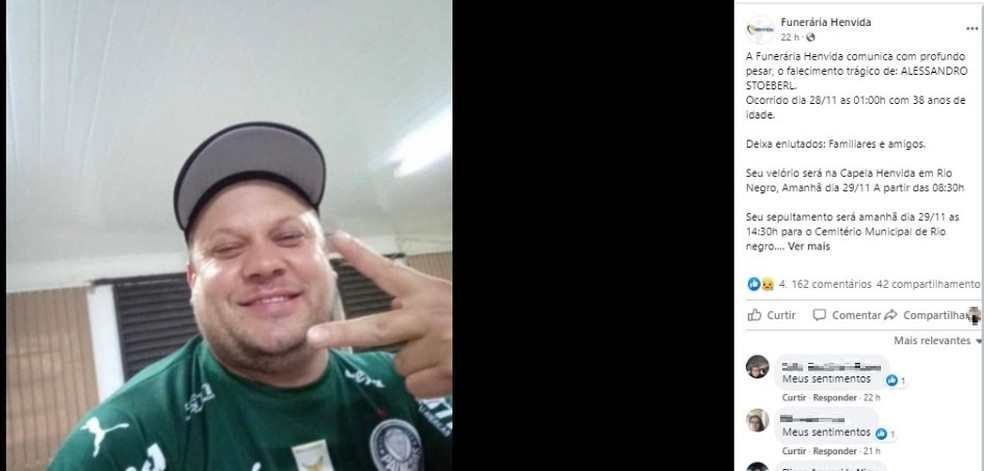 Palmeirense foi assassinado por amigo flamenguista após final da Libertadores, diz delegado