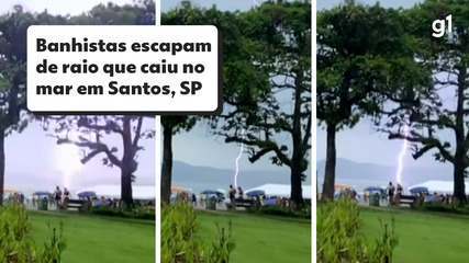 Banhistas escapam por pouco de raio em uma das praias mais badaladas do país