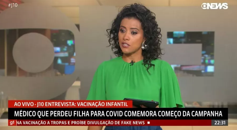 Apresentadora chora ao vivo ao entrevistar pai que perdeu filha para Covid