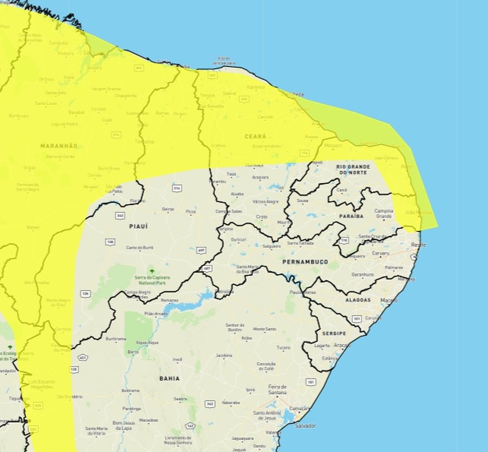Mais de 80 municípios do RN estão em alerta para chuvas intensas; Veja lista