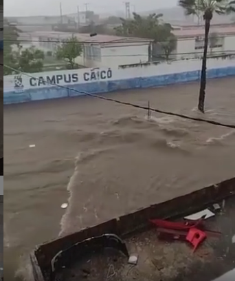 VÍDEO: Chuvas em Caicó causam alagamentos e transtornos na cidade