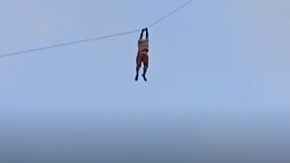 VÍDEO: Carregado por pipa, homem fica pendurado a 12 metros de chão; assista