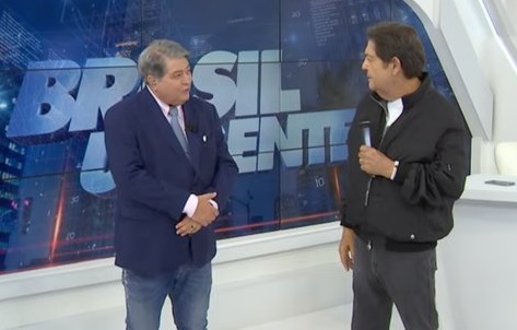 VÍDEO: Faustão faz visita ao programa do Datena e acaba ajudando a narrar um assalto; assista