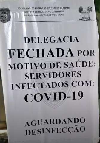 Delegacia no Seridó é fechada após delegado e policial civil testarem positivo para Covid-19