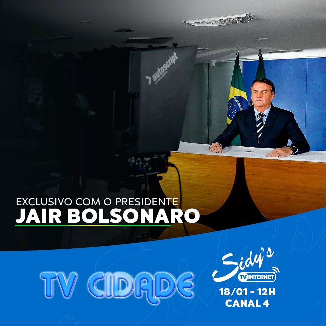Bolsonaro vai conceder entrevista ao vivo à TV de Currais Novos nesta terça-feira
