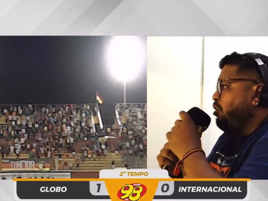 Narração eletrizante de locutor da 98 FM em vitória histórica do Globo na Copa do Brasil é destaque no SporTV;...