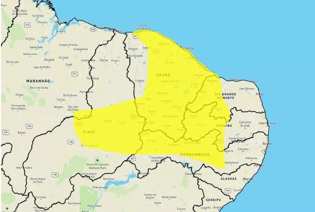 RN tem 77 cidades em alerta para chuvas intensas nesta quarta-feira; veja lista