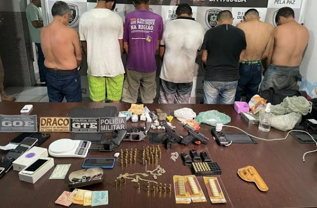 VÍDEO: Polícia prende 10 pessoas por tráfico de drogas e armas na Paraíba, PM do RN é um dos presos