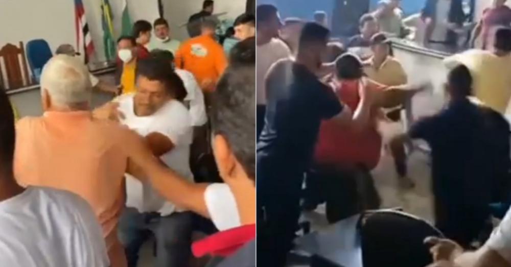 VÍDEO: Vereadores apanham da população em plena sessão da câmara