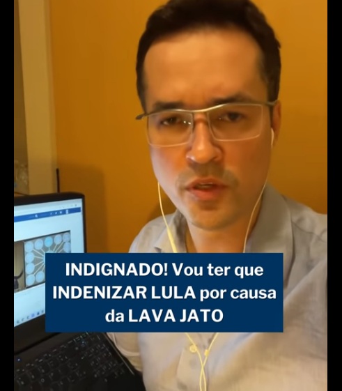 VÍDEO: Dallagnol se revolta após ser condenado a indenizar Lula